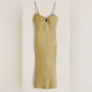 A&F - Front Knot Midi Dress in Green Sage